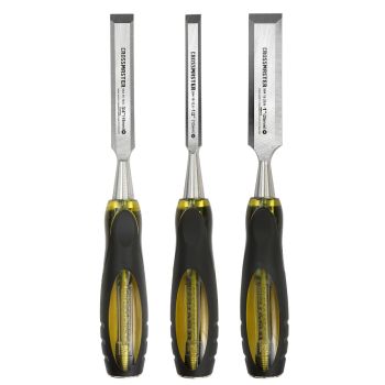 Set de formones para madera Vastago Pasante 3 piezas Crossmaster