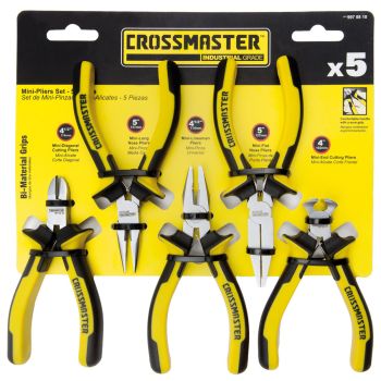 Set de mini pinzas y mini alicates - 5 piezas - Crossmaster